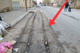 Xırdalanda əsaslı təmir olunmuş küçə yenidən qazıldı  - FOTO