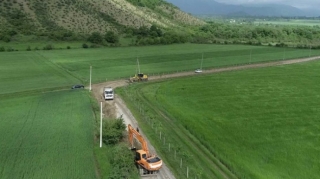 Qəbələdə Bunud-Həzrə yolunun yenidən qurulmasına başlanılıb  - FOTO - VİDEO