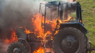 Bərdədə traktor yandı, xəsarət alan var 