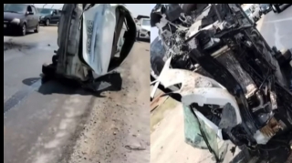 Balaxanı yolunda qəza: “Hyundai” aşdı   - VİDEO