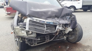 В Товузе столкнулись два автомобиля,  есть пострадавший - ФОТО