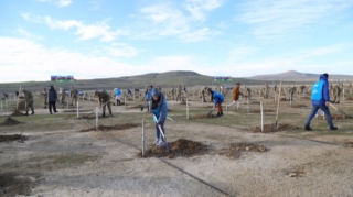 “Yaşıl Marafon” çərçivəsində hərbçilərin iştirakı ilə ağacəkmə aksiyası keçirilib - FOTO 