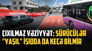 Sürücülərə və piyadalara çətinlik yaradan yol kəsişməsi - VİDEO 