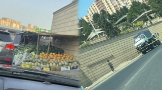 Avtomobillərin və piyadaların hərəkətinə mane olan məntəqə yığışdırıldı - FOTO 