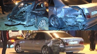 Bakıda 4 avtomobil qəzaya uğrayıb, xəsarət alan var - FOTO 