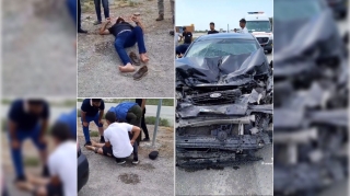 Kürdəmirdə “KIA” yük maşınına çırpıldı , sərnişinlər ağır xəsarət aldı  - VİDEO