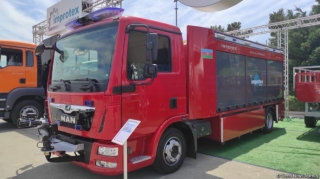 Azərbaycan ilk dəfə yanğınsöndürmə avtomobilinin istehsalına başladı - FOTO/VİDEO