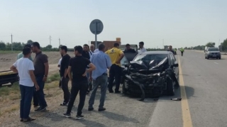 Kürdəmirdə ağır yol qəzası baş verib, ölən və xəsarət alanlar var   - FOTO