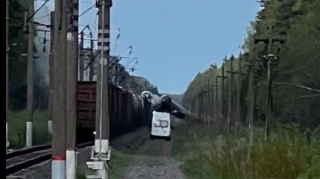 Rusiyada dəmir yolu xətti yenidən partladıldı