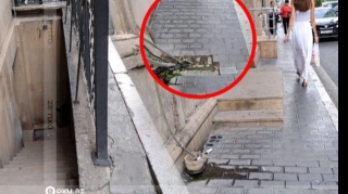 Nəsimi rayonunda piyada səkiləri zəbt olunub   - FOTO