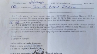 Azərbaycanda hərbi xidmət keçən gənc yenidən əsgərliyə çağırıldı - FOTO 