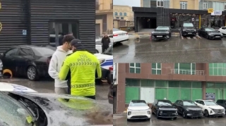 Maşın alverçiləri parkinqi zəbt etdi; yol polisi hamısını cərimələdi - VİDEO 