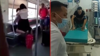 Dəhşətli görüntülər:  "Zombi insan" metroda sərnişinlərə hücum etdi  - VİDEO