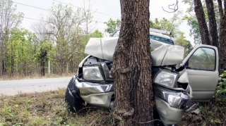 В Гахе автомобиль врезался в дерево, водитель погиб 