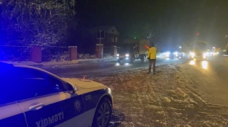 Qusarda polis əməkdaşları qış rejimində fasiləsiz xidmət aparır - VİDEO 