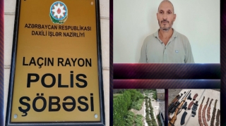 Сотрудники Лачинского РОП обнаружили около 300 кустов конопли, оружие и боеприпасы - ВИДЕО