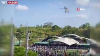 Taylandda helikopter çadırların üstünə aşma təhlükəsi yaranıb: 8 yaralı   - VİDEO