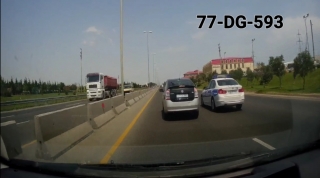 Yola "qoçuluq" etməyə çıxan "Uber" sürücüsü belə saxlanıldı - VİDEO