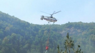 Nabran yaxınlığında baş vermiş yanğını söndürmək üçün helikopter cəlb olundu