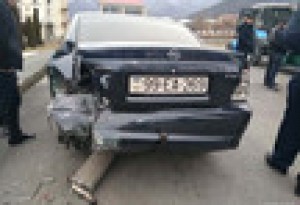 Qaxda yol qəzası olub, iki nəfər xəsarət alıb   - FOTO