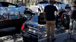 "Mercedes"ə "dırmaşan" "Prius"  - VİDEO