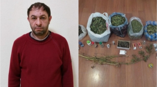 Narkotacirin evindən külli miqdarda marixuana aşkarlanıb - FOTO 