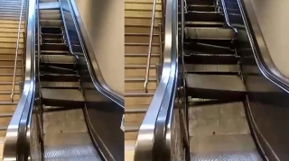 Eskalator qəflətən çökdü və parçalara ayrıldı – VİDEO 