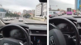 Tıxacda hamıdan "ağıllı" olmaq istədi, amma... - VİDEO 