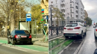 Bakıda səfirlik maşınları bütün qaydaları pozdu - Onlara cərimə yazılmır?   - FOTOLAR