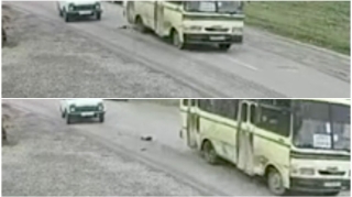 Avtobus sürücüsü iki “VAZ”ın  arasından keçib qəza törətdi  - ANBAAN VİDEO