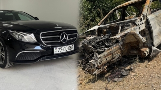 5 ilin “Mercedes”i yanıb kül oldu, sahibi şikayətçidir - FOTO - VİDEO