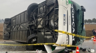 Türkiyədə sərnişin avtobusu aşdı - 2 ölü, 28 yaralı    - VİDEO