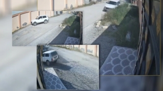 Bakıda "Niva"sını divara çırpa-çırpa sürən sürücü gündəm oldu - VİDEO