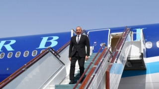 Azərbaycan Prezidenti İlham Əliyev Özbəkistana səfərə gedib - FOTO 