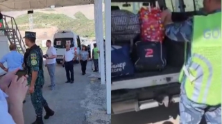 BQXK “Laçın” sərhəd-buraxılış məntəqəsindən 17 erməni sakini Ermənistana aparıb  - VİDEO