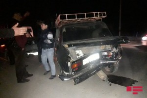 Ağstafada iki "VAZ" markalı avtomobil toqquşub, xəsarət alan var  - FOTO