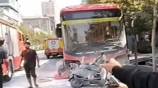 Tehranda avtobus 7 nəqliyyat vasitəsi ilə toqquşub, 6 nəfər xəsarət alıb 