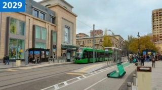 Tramvay xətti "28 May" ərazisində belə görünəcək - FOTO 