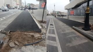 Sahibkar obyektinin önündəki səkini parkinqə çevirdi; icra hakimiyyəti araşdırma başlatdı - FOTO 