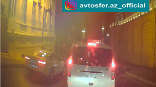 Prezident Adminstrasiyasının yanında qayda pozan sürücülər - VİDEO