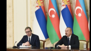Президенты Азербайджана и Сербии выступили с заявлениями для печати  - ФОТО