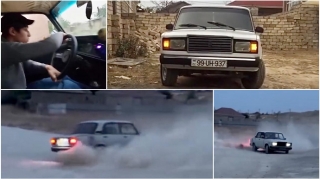 Yaşayış zonasında tozu-dumana qatan vəsiqəsiz sürücü - 99-UH-937   - VİDEO