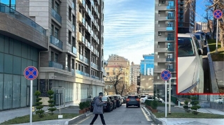 Bakının mərkəzi küçəsində sürücüləri çaşdıran yol nişanı ilə bağlı TƏDBİR GÖRÜLDÜ  - FOTO