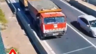 Qaydaları pozaraq yol infrastrukturuna zərər vuran sürücü saxlanıldı - VİDEO