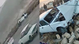 Əyləci tutmayan “07” yoldan çıxaraq daşlıq əraziyə düşdü    - ANBAAN VİDEO