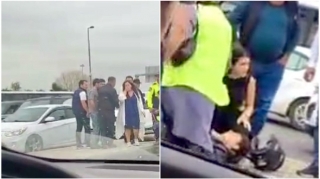 Hava limanı yolunda qadın motosikleti vurdu, sürücüsü ağır yaralandı   - VİDEO