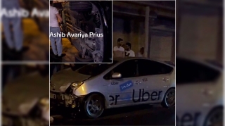 Bakıxanovda qəza: “Prius” “Opel”i vuraraq aşırdı   - VİDEO