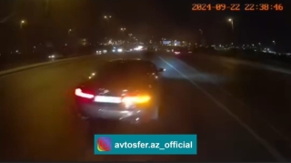 Bakıda lizinqlə aldığı "BMW" ilə "hoqqa" verən sürücü - 77-AU-889 - VİDEO 