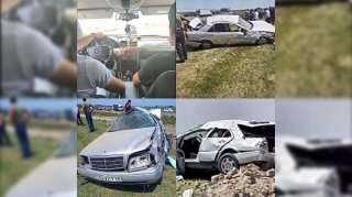 Kürdəmirdə 2 nəfərin ölümüylə nəticələnən qəza anbaan videoya düşdü   - VİDEO