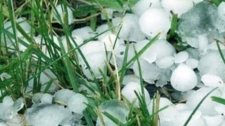 Daşkəsəndə dolu yağdı, nəqliyyatın hərəkətinə çətinliklər yarandı   - FOTO